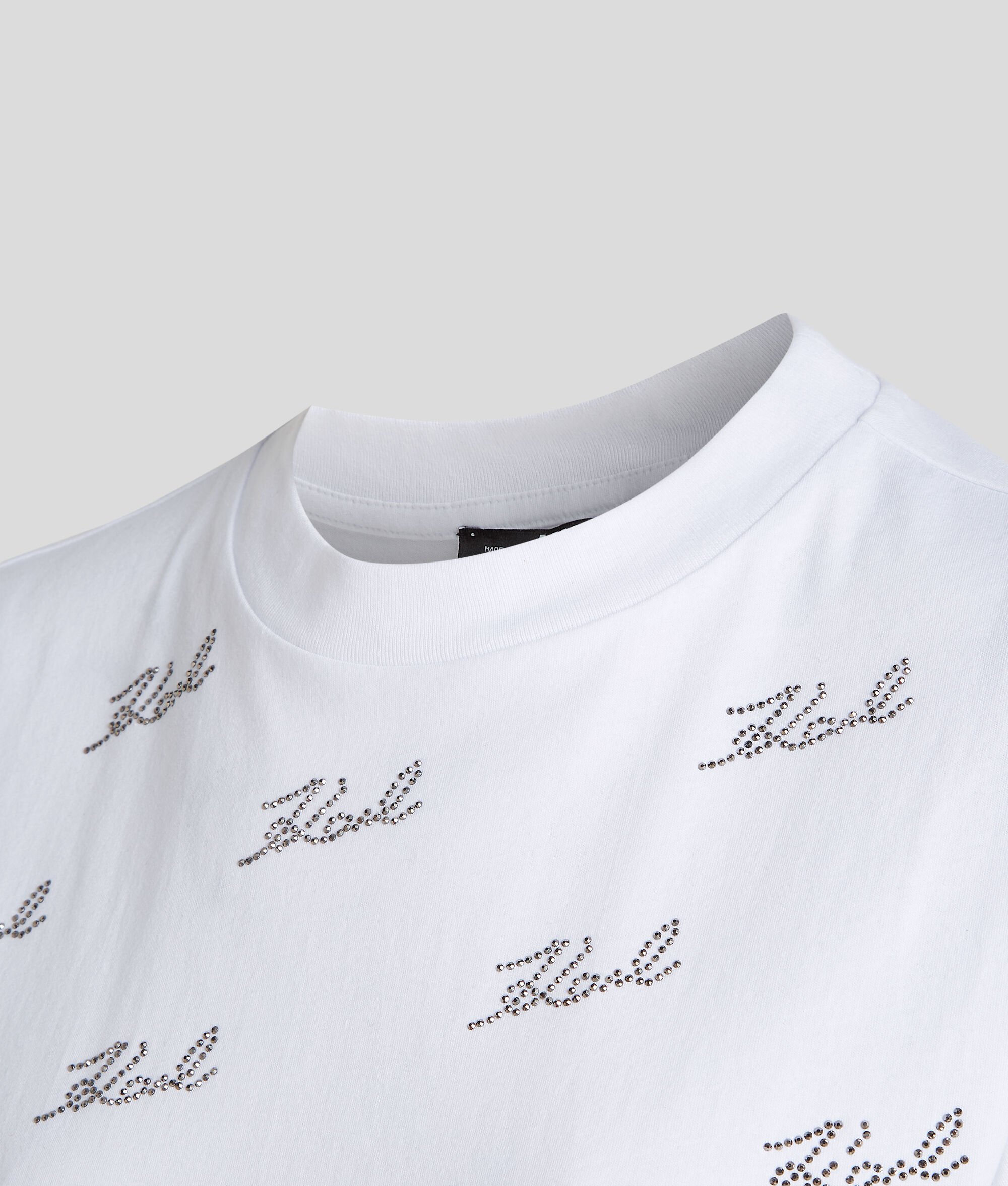 (image for) High Quality RHINESTONE KARL SIGNATURE T-SHIRT